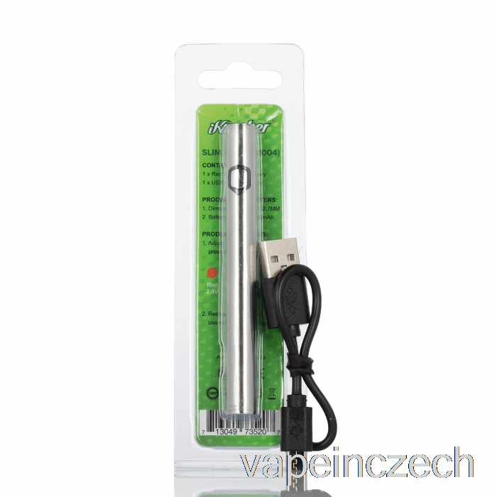 Ikrusher Slim Pen Vaporizer Battery Silver Vape Bez Nikotinu